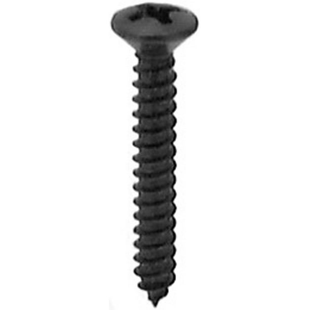 Clipsandfasteners Inc 100 #8 X 1-1/2" Phillips Oval Head Tapping Screws Black